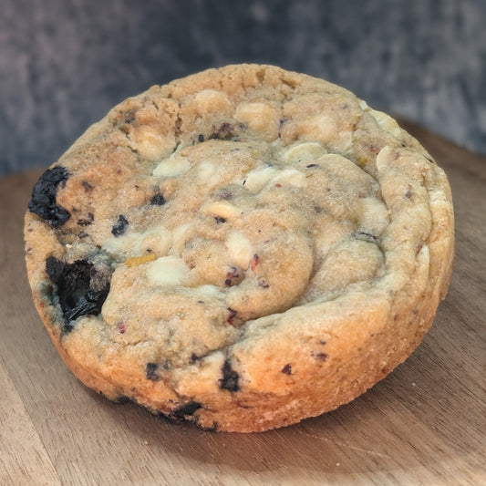 Cookie stuffed with Lemon zest and blueberries and white chocolate